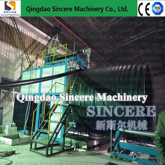 HDPE-Spiral-Weholite-Rohrextrusionslinie, Produktionslinie für HDPE-Hohlwand-Wickelrohrextrusion